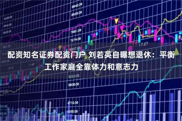 配资知名证券配资门户 刘若英自曝想退休：平衡工作家庭全靠体力和意志力